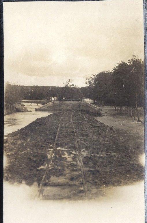 Railway under construction at the rear of Fishleigh when flooded pre 1925