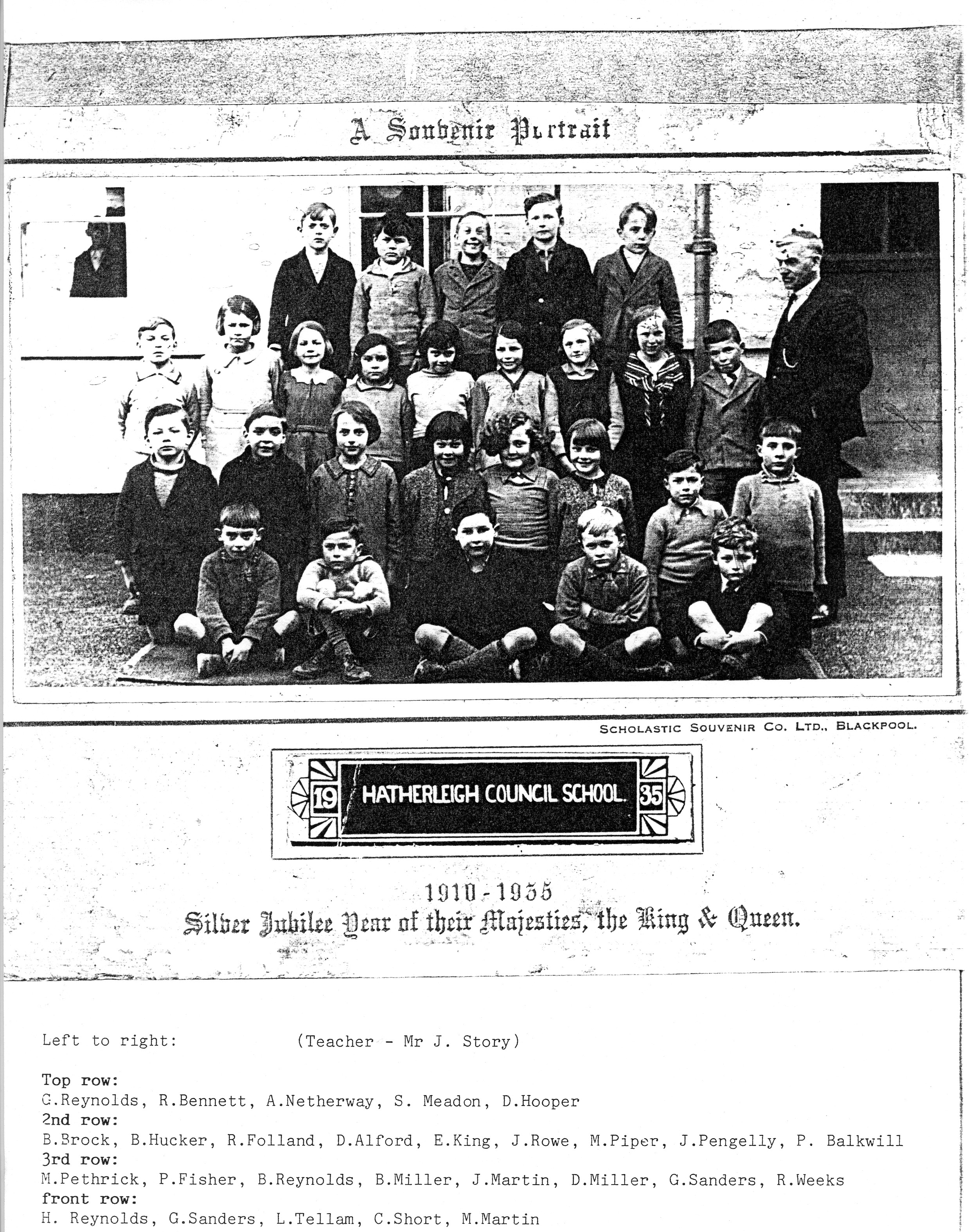 School 1935 with names