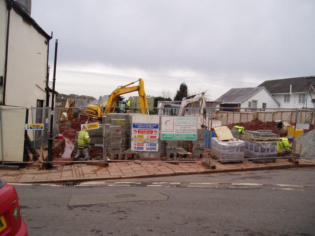 Start of the building of the foundations for the George rebuild