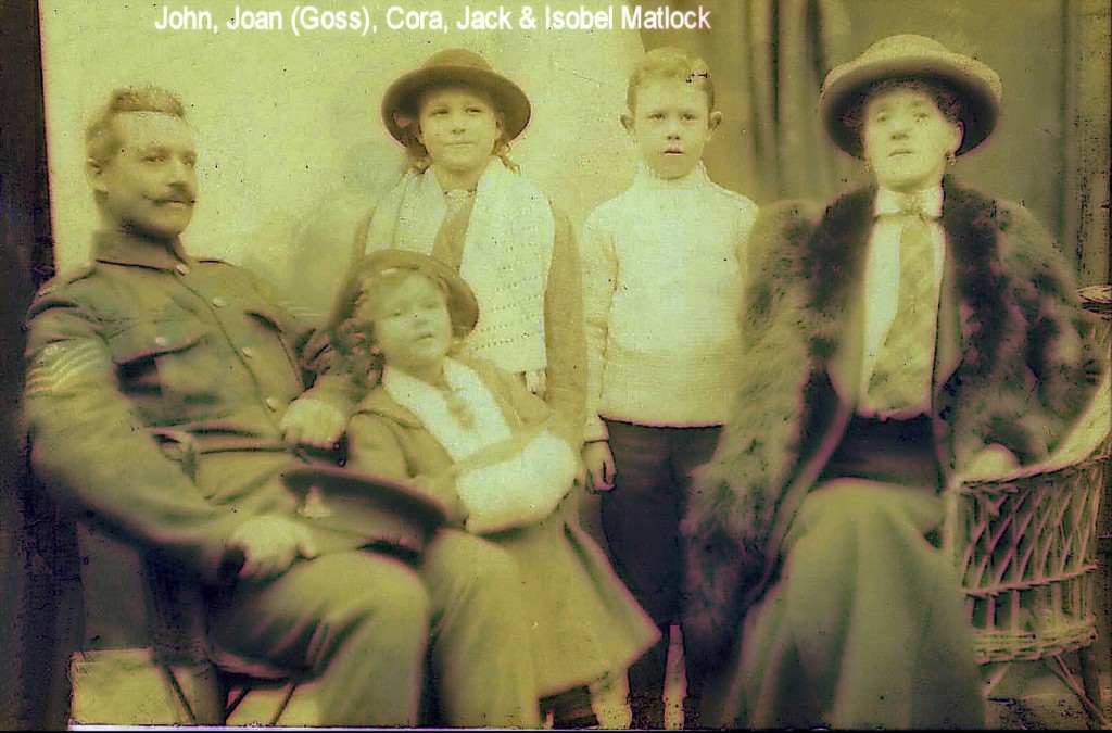 John, Joan (Goss), Cora, Jack and Isobel Matlock