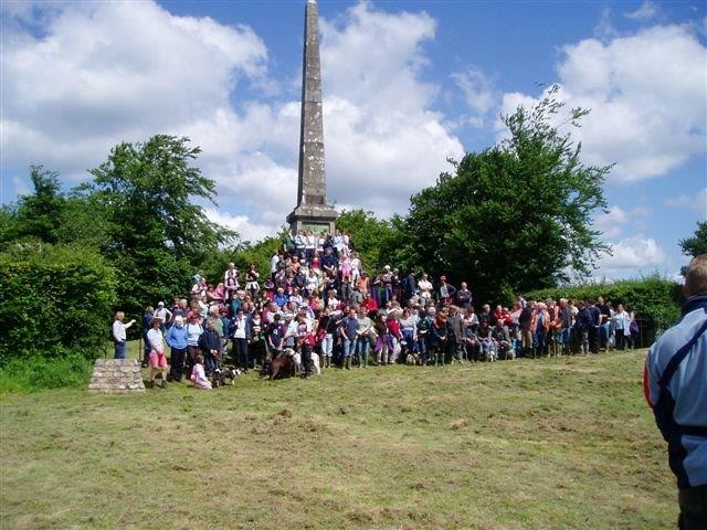 Beating the bounds - standing around the Morris Monument