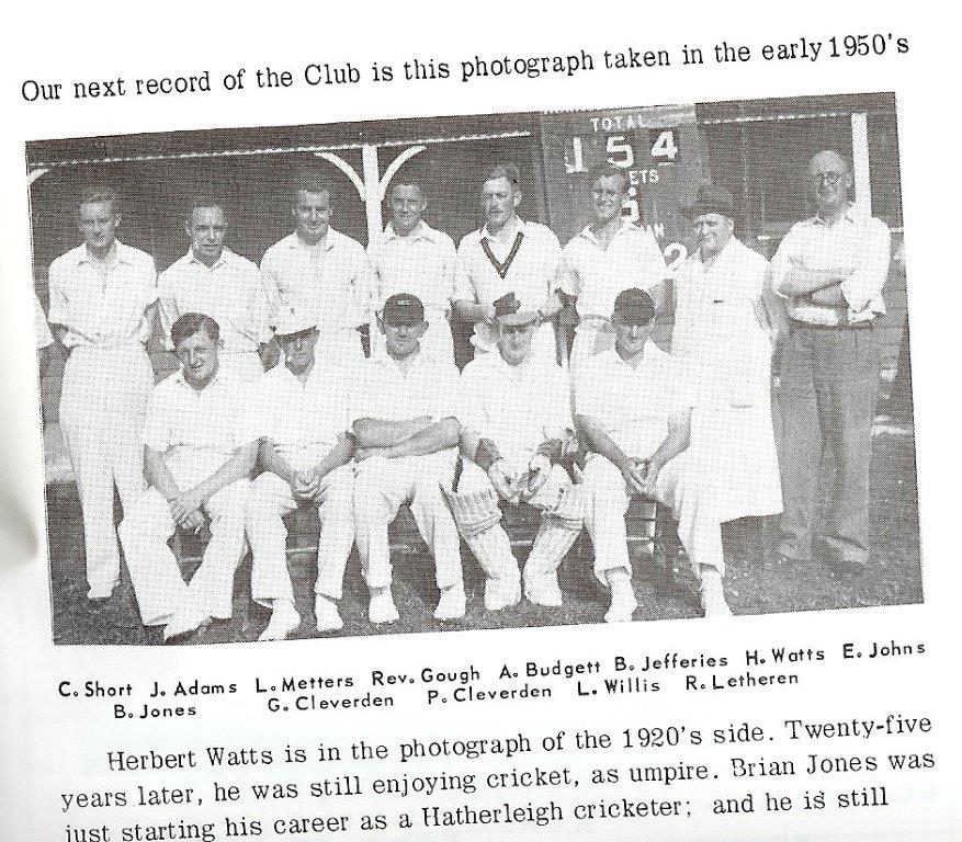 Cricket Club early 1950's