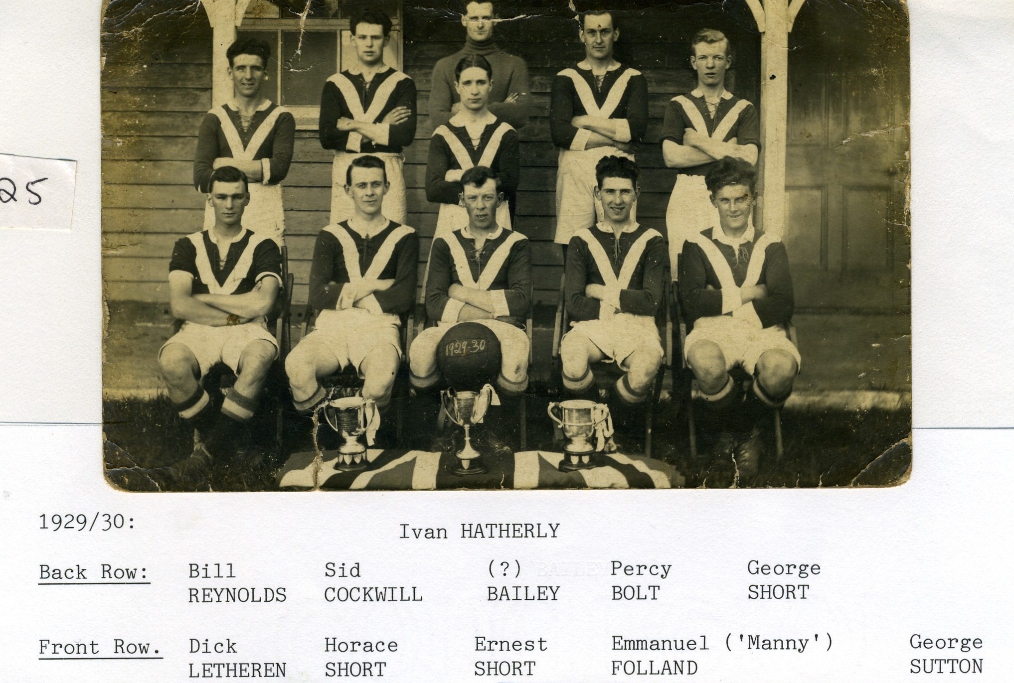 Football team 1929-30 with names