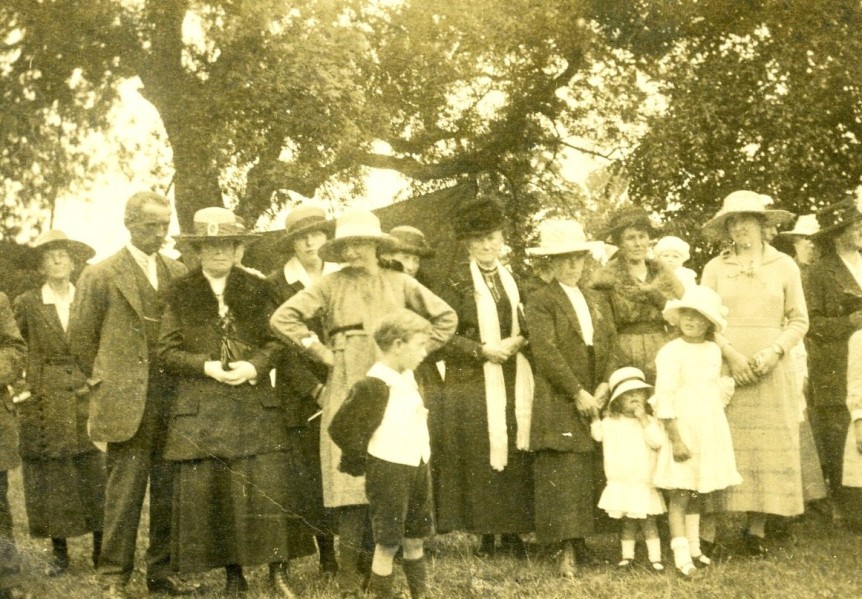 Gathering in best clothes c. 1920