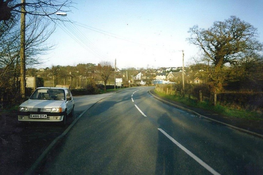 Holsworthy Rd before the bypass and roundabout