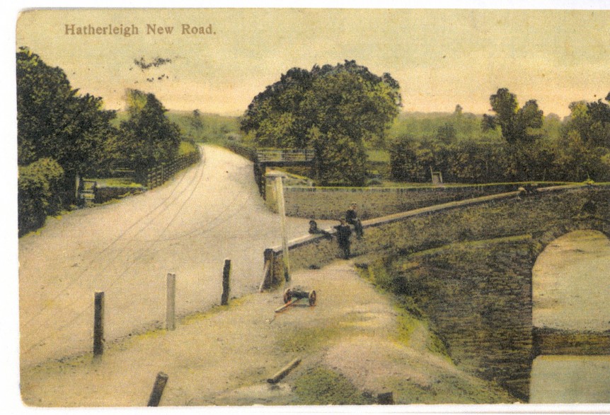 New Road c. 1920 from the Bridge Inn to Hurle Bridge