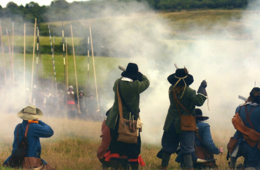 Re enactment of Civil War skirmish in Aug 2005