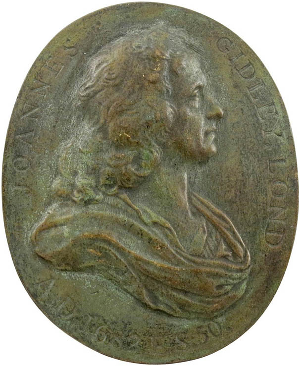 John Gidley 1682 medal portrait